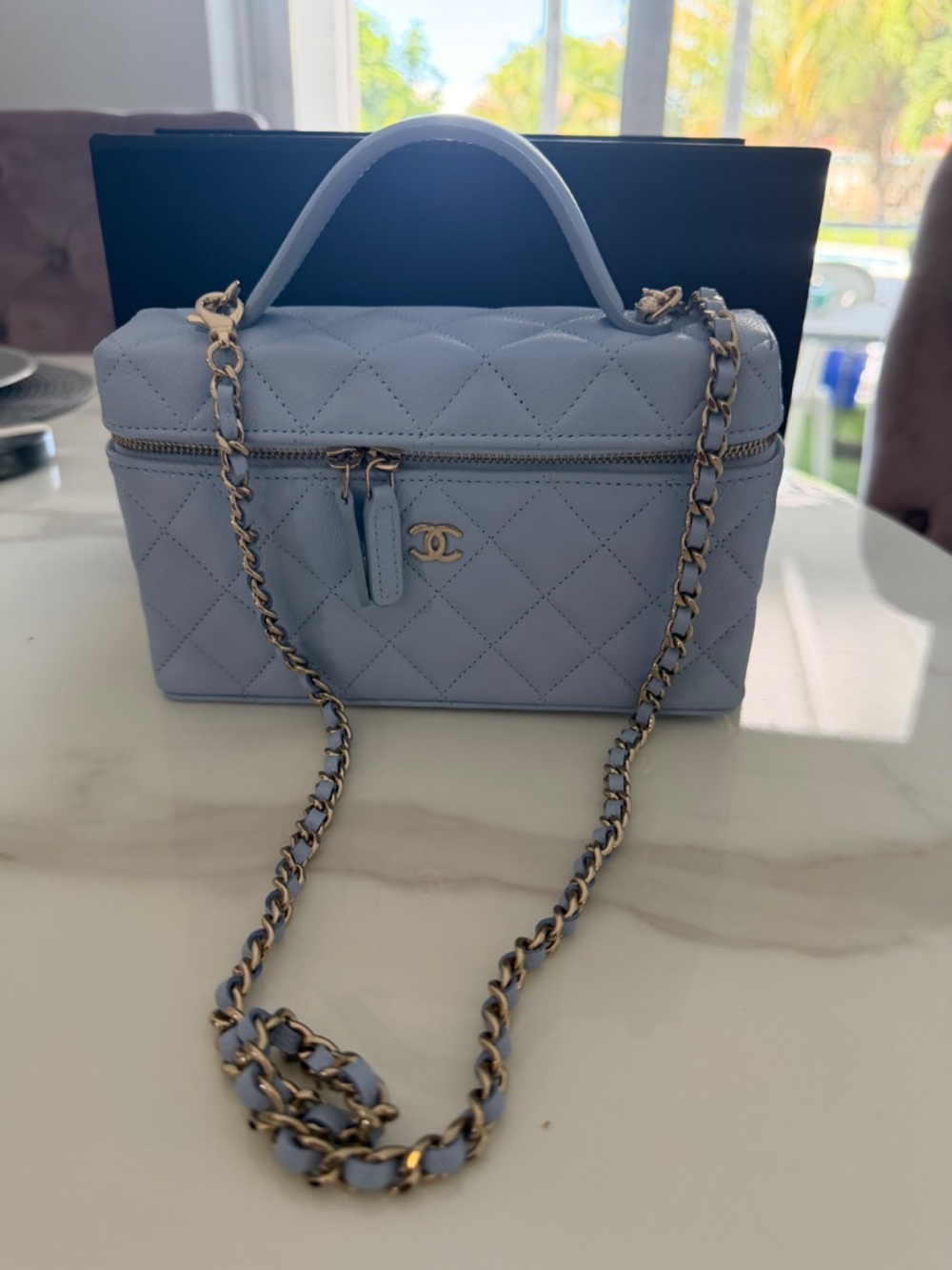 Chanel Light Blue Slim Vanity - Picture 2 of 2